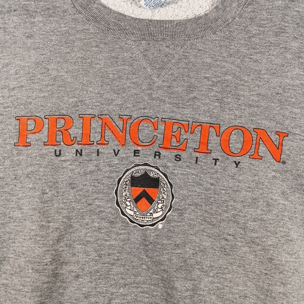 Vintage 90s Russell Athletic Sweatshirt Mens Large Gray Princeton University - Picture 4 of 11